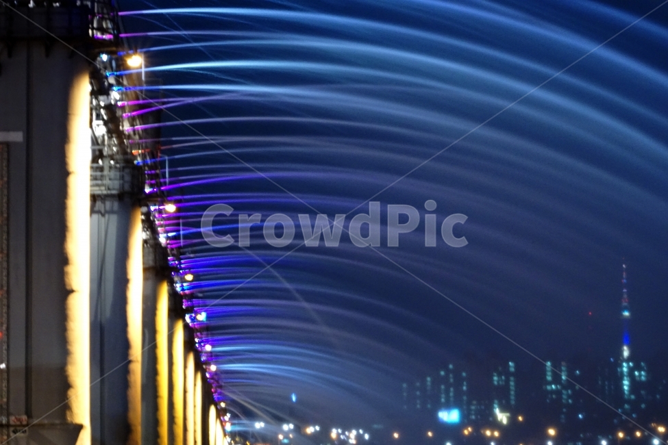 잠수교,한강,야경,분수쇼,다리,야경,밤,풍경,nightscape,night,landscape,도시,city,한국도시풍경,한국도시경관,korea cityscape,light,빛