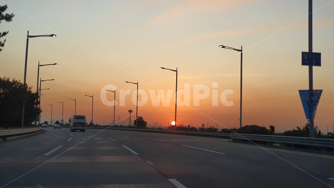 도로,기분,석양,해질녘,road,커브,아스팔트