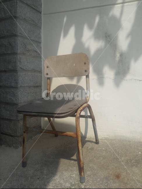 의자,옛날물건,현관,오래된물건,학교의자