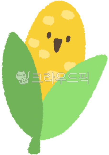 옥수수,손그림,일러스트,여름채소,채소,캐릭터,제철채소,음식