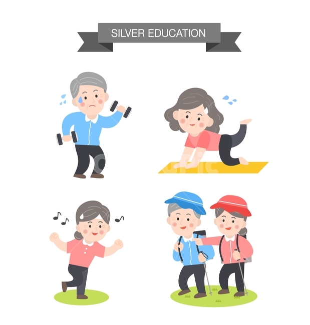 등산,댄스,요가,아령,운동,할아버지,할머니,실버세대,노인,노년,시니어,캐릭터,실버,실버산업,교육,학업,공부,노인,어르신,old man, senior citizen,건강,헬스웨어,헬스케어,healthware,health care,그래픽,일러스트레이션,graphic,illustration