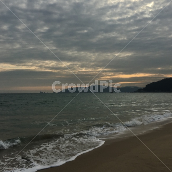 해운대,바다,일몰,저녁바다,물,water,promontory,shoreline,nature,자연,ocean,대양,해변,바다,beach,sea