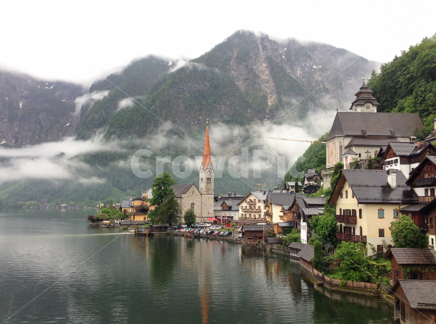 할슈타트,오스트리아,호수,호수마을,유럽,풍경,경치,호숫가,흐린,구름,안개,동화마을,동유럽,유네스코,세계문화유산,관광지,여행지,작은마을,소도시,마을,자연,한적한,평화로운,수변,산,산맥,조용한,도시,풍경,city,landscape,해외,외국,세계,foreign,oversea,world,세계도시풍경,해외도시풍경,외국도시풍경,world cityscape,outdoors,옥외,water,물,nature