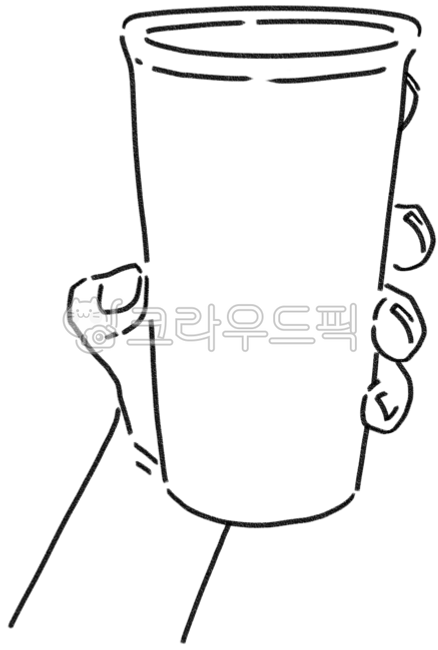 손모양,손동작,손가락,컵,컵쥔손,종이컵,유리컵,유리잔,커피,음료,손라인,물건