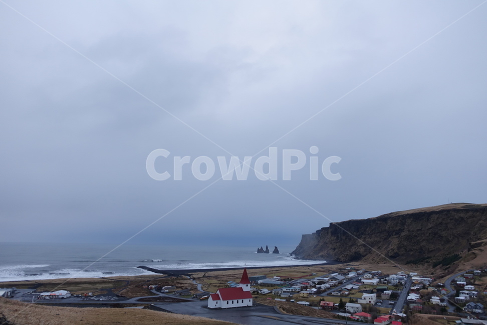 작은마을,교회,바다,유럽,아이슬란드,자연,풍경,nature,landscape,해외,외국,세계,foreign,oversea,world,세계자연풍경,해외자연풍경,외국자연풍경,world nature landscape,building,건물