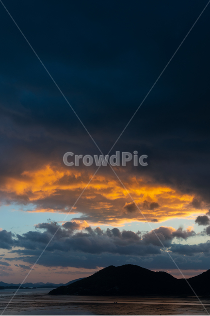 노을,구름,하늘,일몰,산,landscape,배경화면,sky,자연,풍경,nature,landscape,weather,날씨,outdoors,옥외,cloud,cumulus,적운
