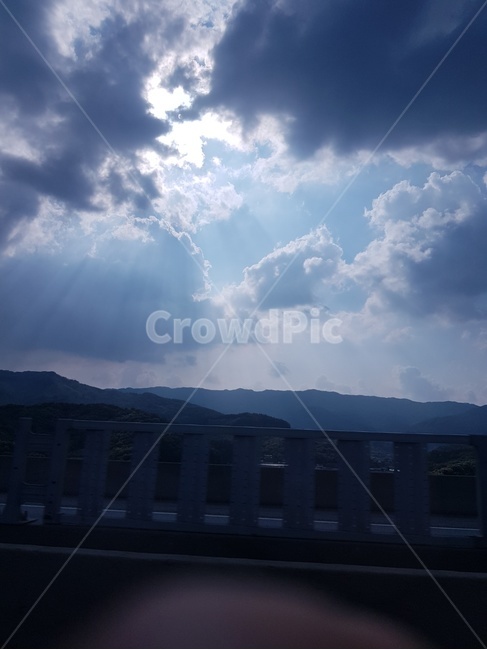 하늘,구름,풍경,햇빛,산