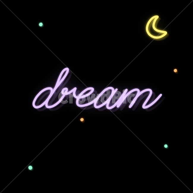 text,dream,네온,네온사인,네온글씨,네온문구,그래픽,일러스트레이션,graphic,illustration