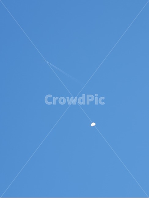 달,하늘,moon,sky,풍경,비행기