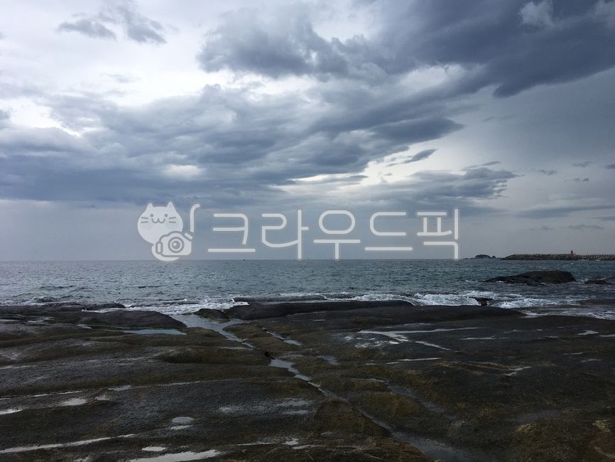 바닷가, 적운, 하늘, sky, 구름, 사진,이미지,일러스트,캘리그라피 - happyroad0419작가