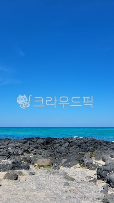 Sea,Jeju Island,Blue Sea,Emerald,Basalt