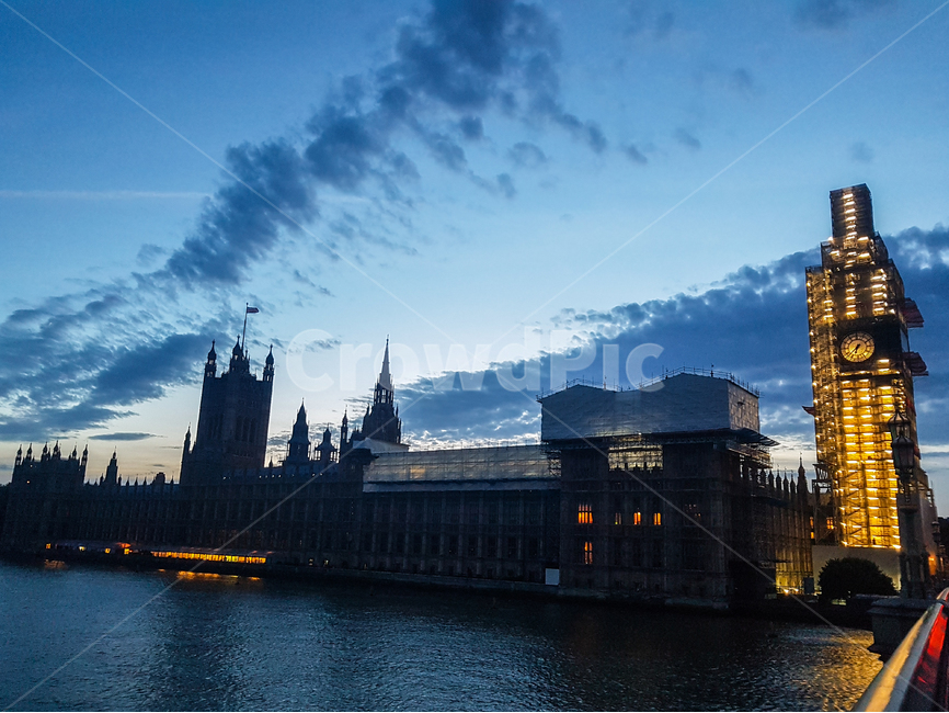 영국,런던,빅벤,공사,국회의사당,england,london,bigben,construction,수리,repair,landscape,nightview,저녁,황혼,땅거미,강,nightfall,river,템즈,thames,밤