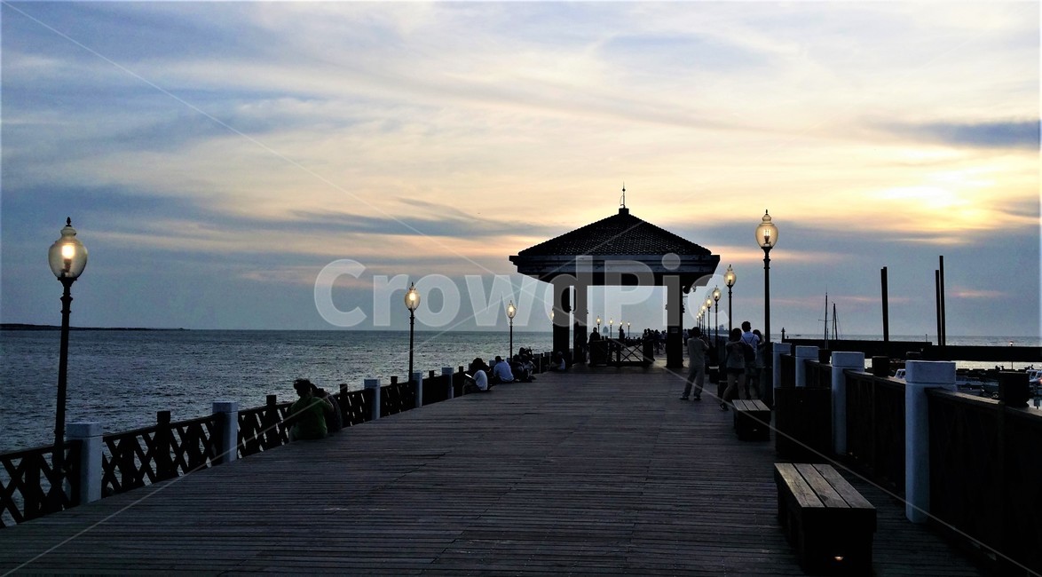 단수이,일몰,황혼,기다림,sunset,타이페이,대만,워터프론트,waterfront,포트,port,조명등
