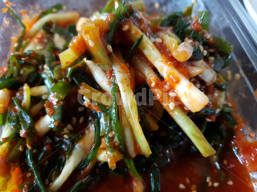 김치,파김치,고추,깨,식사