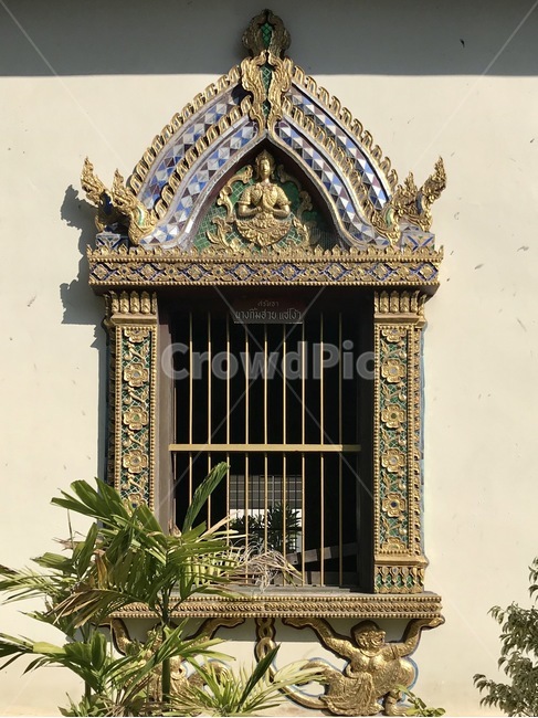 창문,사원,thailand,temple,plant