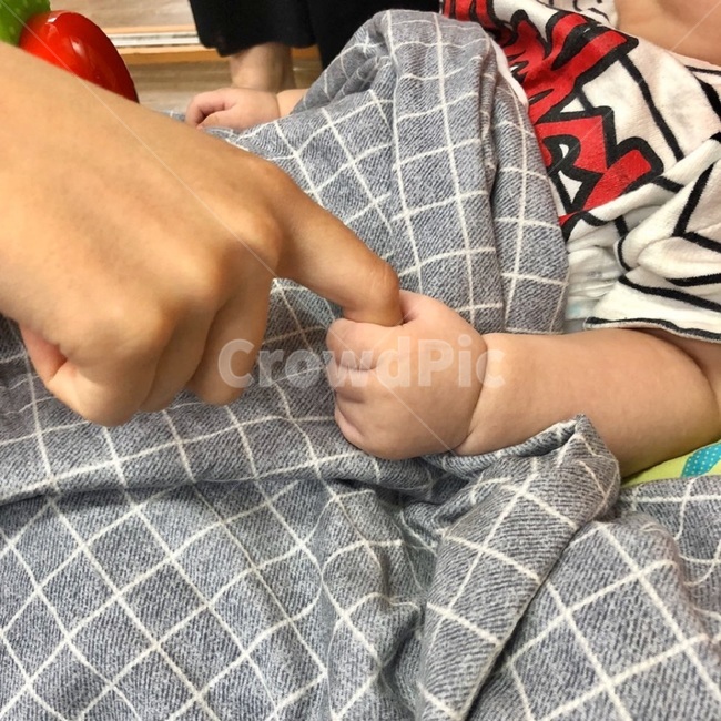 아기손,아기,갓난아기,손,손가락,아이손,앙증맞은,약속,주먹,신생아,고사리손,육아,출산,신체,부모,자녀,아이,귀여운,사람,인물,인간,몸,가족,체크이불,person,human,family,body,가족,패밀리,family