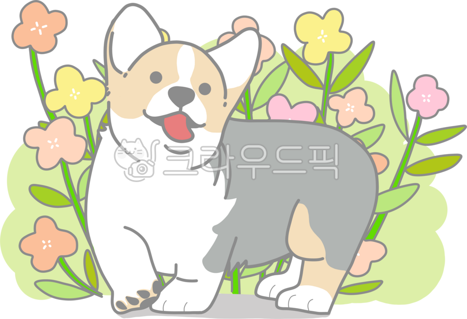 강아지,꽃,동물,강아지와꽃,귀여운강아지