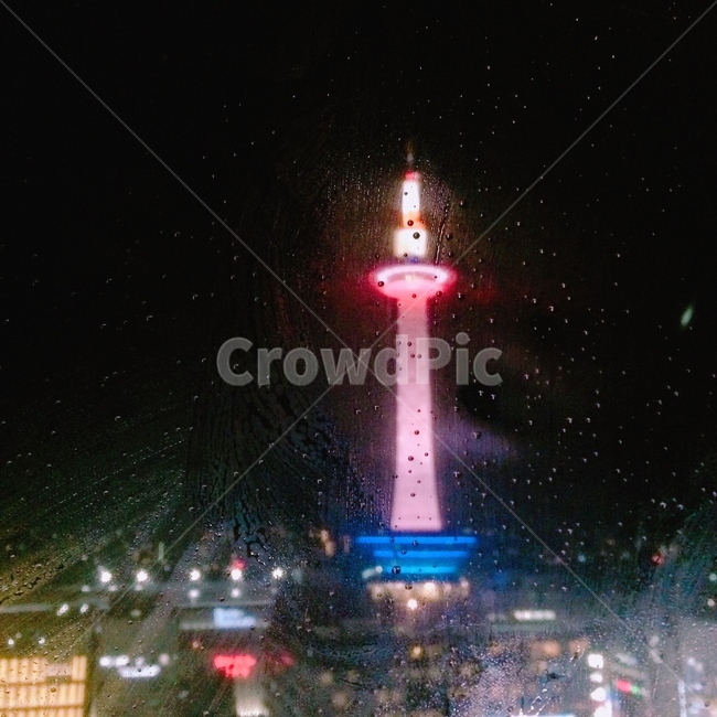 일본,비,japan,tower,kyoto,rain,raindrop