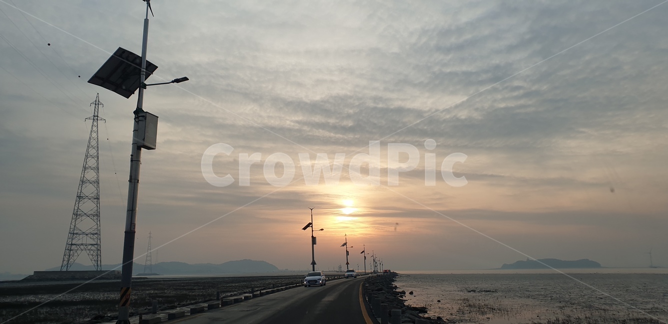 바닷길,대부도,석양,노을,자연,풍경,nature,searoute