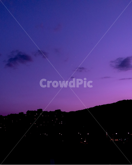 sunrise,shadow,city,sadness,cloud,mountain,night sky,sad,sight,cityscape,sensible,sky,night,length,feeling,lonley,sunset,silhouette,purple,nightfall,landscape,centimeter
