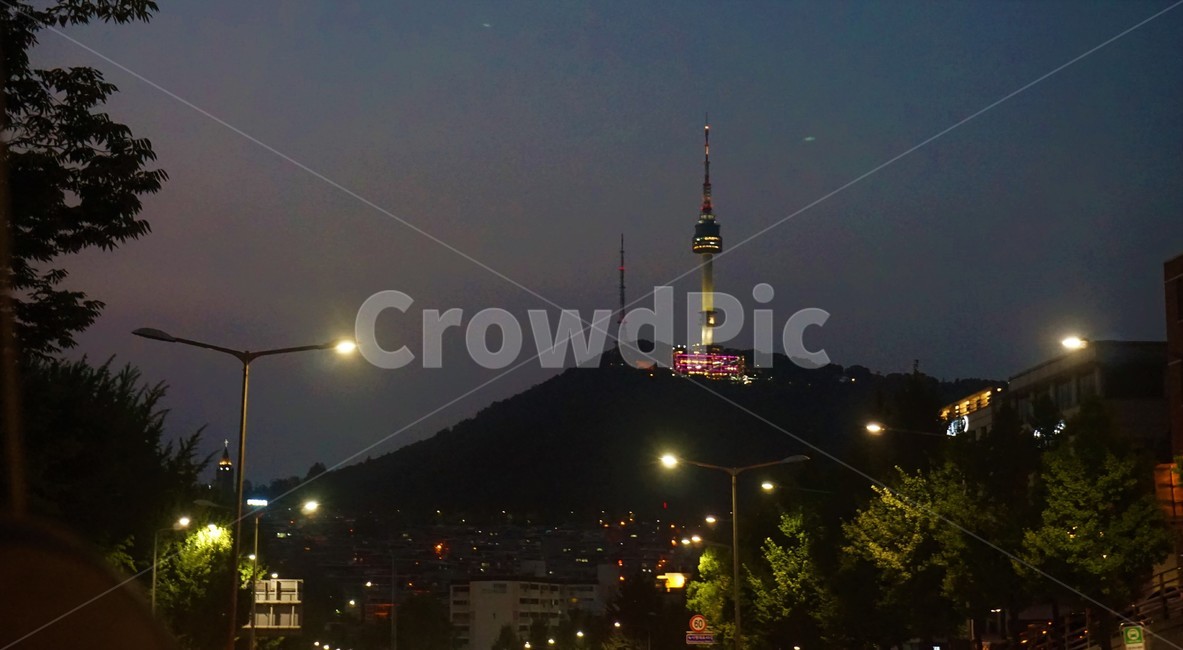 이태원,서울,한국,국내,노을,저녁,야경,남산타워,남산,경리단길,카페