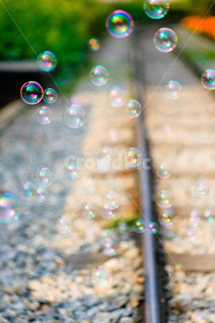 railroad,bubble,Bell,soap bubbles