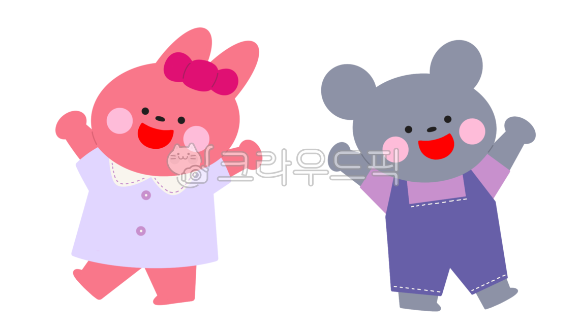 토끼,쥐,귀여운,환영,캐릭터,즐거운,분홍토끼,동물,토끼그림,쥐그림,손그림,동물일러스트