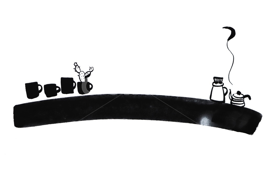 커피,카페,휴식,손그림,수묵,그래픽,일러스트레이션,graphic,illustration