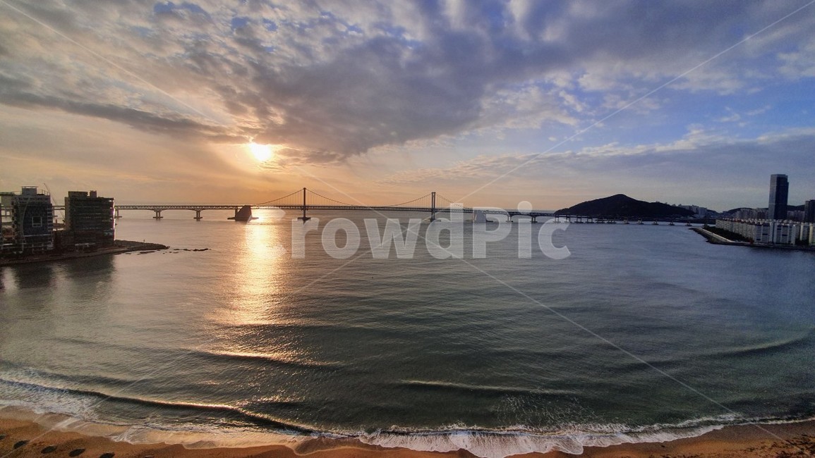 부산,일출,바다,물,nature,자연,sea,광안리,광안대교,bridges,다리