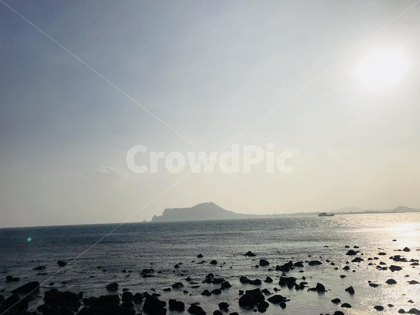우도,성산일출봉,겨울,노을,바다,현무암,자연,풍경,nature,landscape,light,빛,flare,플레어,outdoors,옥외
