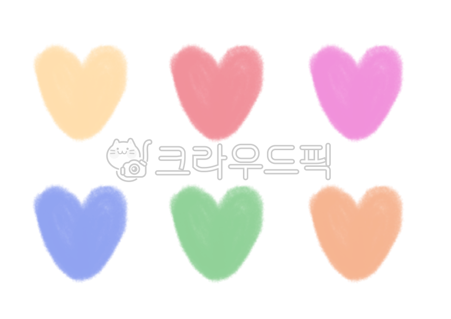 하트,수채하트,파스텔하트,손그림하트,사랑,연인,누끼,애정,스티커,하트스티커,다꾸,다이어리꾸미기,꾸밈소스,마음