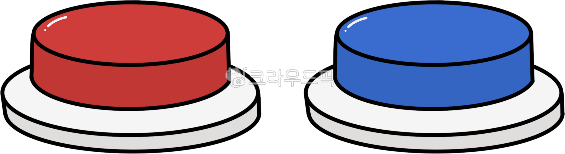 빨간버튼, 버튼, 파란버튼, 전원버튼, 경고, 사진,이미지,일러스트,캘리그라피 - goun3250작가