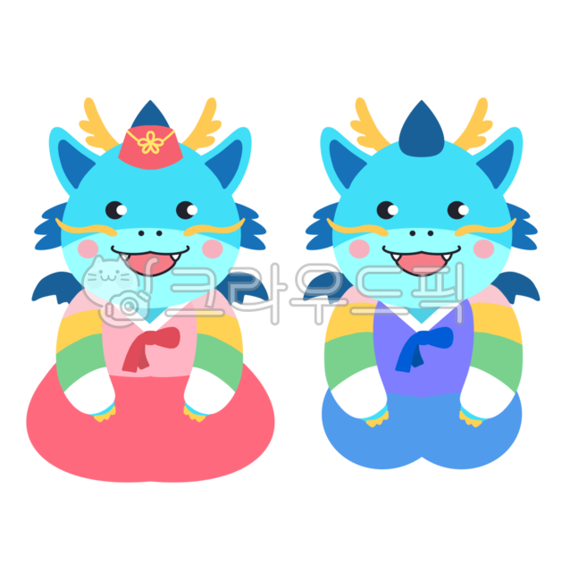 blue dragon character,Kindergarten event,Gapjin Year Event,Blue dragon hand drawing,Blue dragon illustration,2024 illustration,Lunar New Year Hanbok Illustration,dragon,blue dragon drawing,Hanbok illustration,Cheongryong Hanbok,cute dragon drawing,blue dr