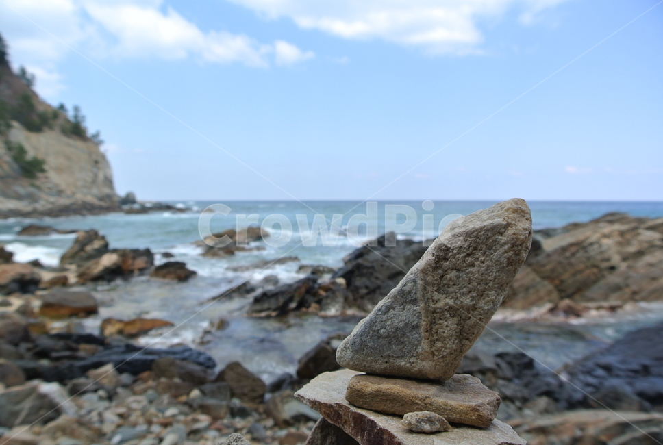 바다,풍경,동해바다,겨울바다,korea,sea,강원도,강릉,부채길,돌탑,정동진,자연,풍경,nature,landscape,rubble,파편,rock,록
