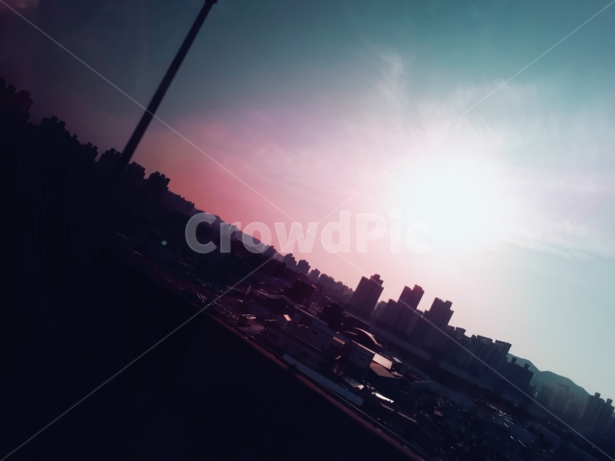 창가,풍경,버스,석양,해