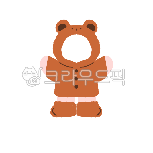 동물합성도안,동물우비,우비일러스트,비옷,동물얼굴합성,어린이집,유치원,비옷캐릭터,곰돌이우비,곰,동물