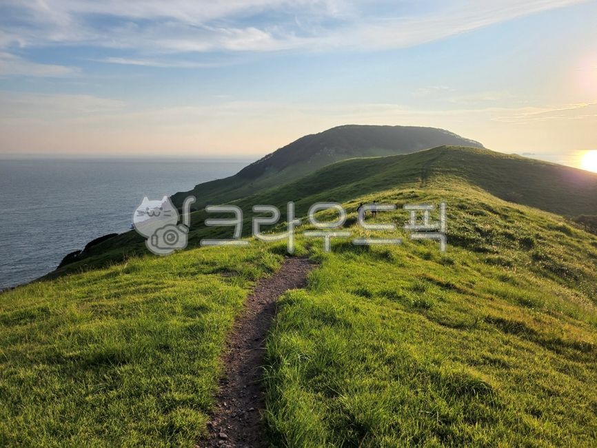 sky,hill,trail,Hill,ocean,Gureopdo,island,Wallpapers,grassland