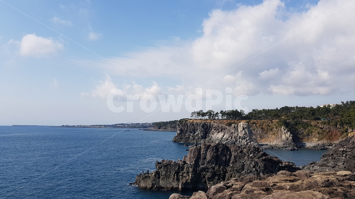 제주도,제주도올레길,올레7코스,외돌개,자연,풍경,경치,바다,올레,7코스,구름,제주풍경,바위,현무암,화산암
