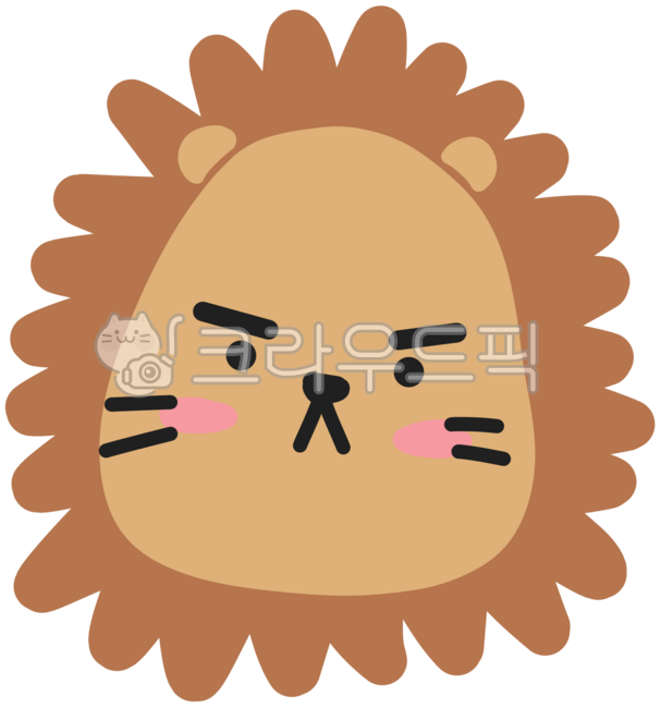 사자,귀여운,캐릭터,갈색,멋있는
