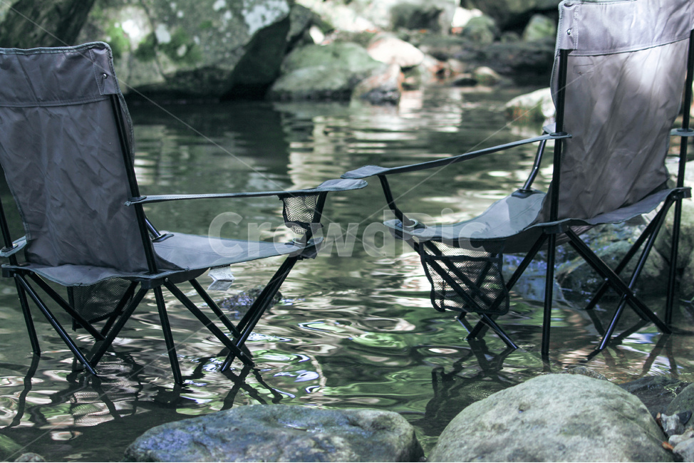 의자,계곡,캠핑,여름,사물,chair