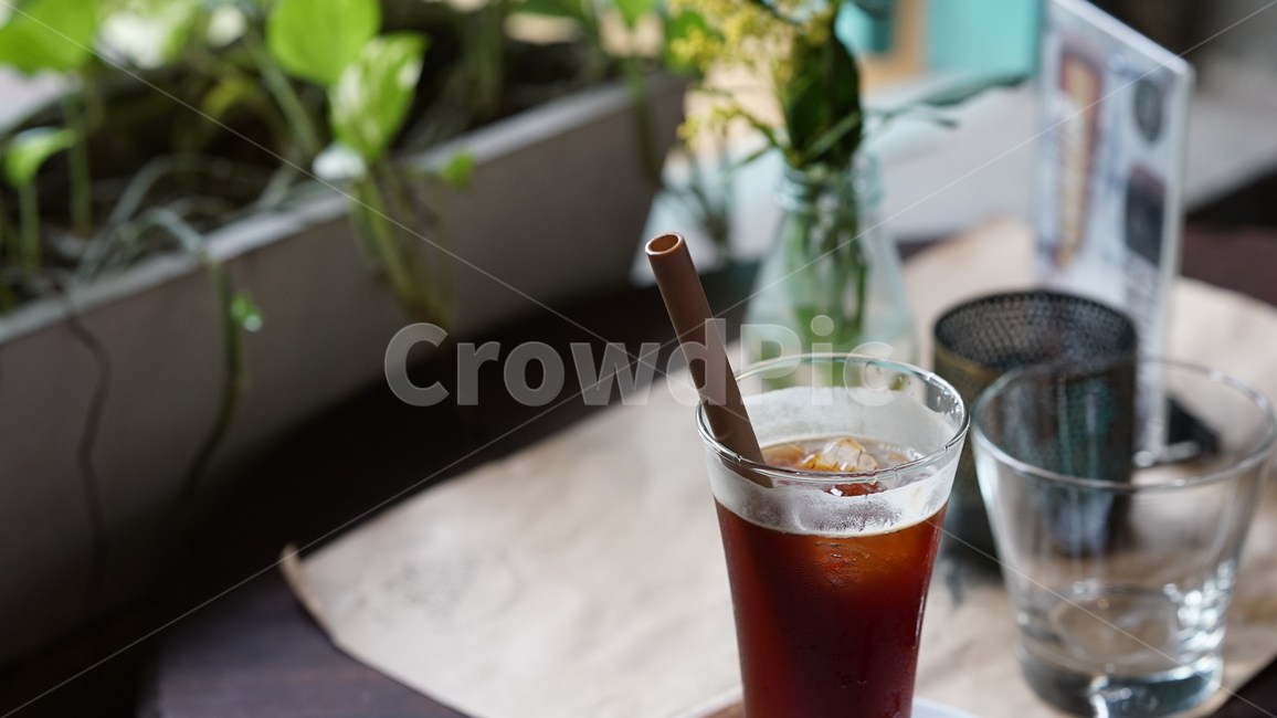 커피,카페,아이스커피,유리컵,cafe