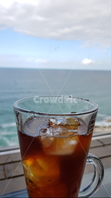 커피,바다,아이스커피,얼음커피,coffee,icecoffee,sea,drink,glass,커피,카페,coffee,cafe