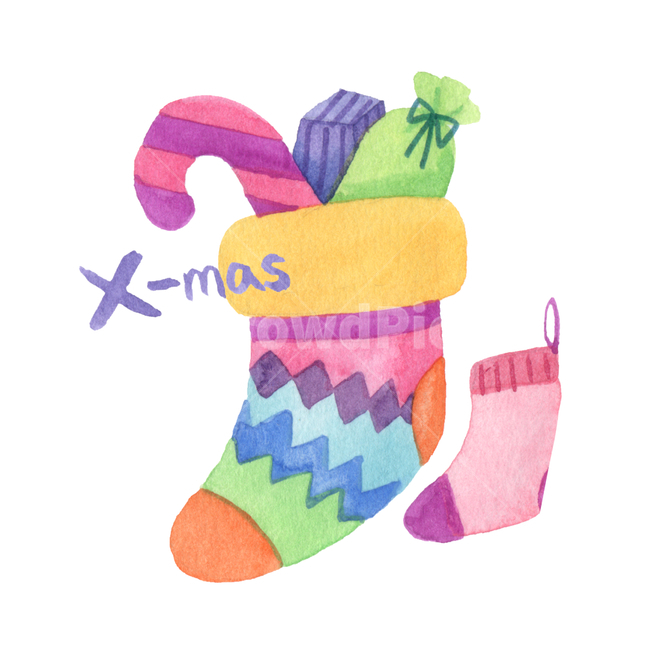 gift,Christmas,handwork,hand drawing,socks,tree,tree decoration,winter,apparel,clothes,Ornament,winter landscape,clothing,illustration,Watercolor,christmas card,decoration,card,Merry Christmas,cloth