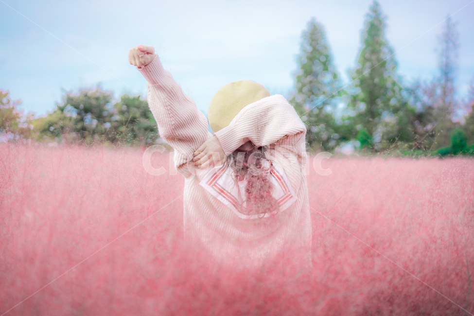 clothing,핑크뮬리,풍경,소녀,자연,식물,자연,plants,nature,사람,인물,인간,human,person,여성,여자,woman,female,lady