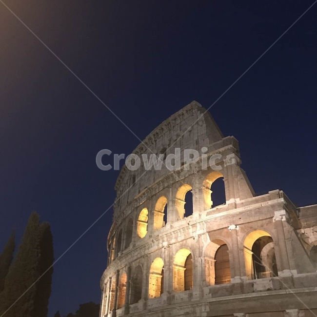 콜로세움,로마,건축물,밤,rome,colosseum