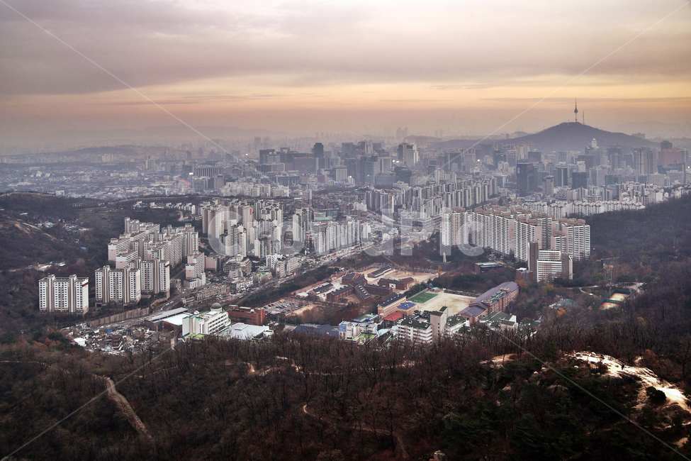 도심풍경,서대문,안산,서울,일몰,건물,아파트,도시,풍경,city,landscape,한국도시풍경,한국도시경관,korea cityscape