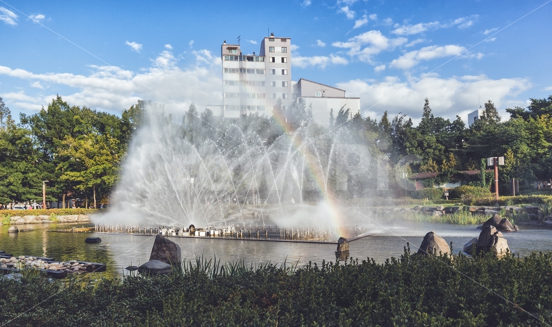 풍경,분수,하늘,구름,landscape,공원,무지개,rainbow,도시,풍경,city,landscape,water,물,fountain