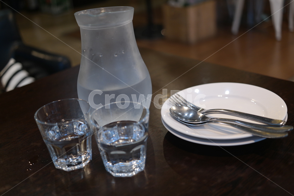 식당,레스토랑,포크,유리컵,glass