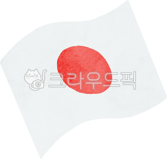 manijun,national flag,Japan,Japanese flag,Hinomaru,red circle,Tokyo,Asia,international exchange,travel,tourism,illustration,watercolor,hand drawing,fluttering,national,symbol,East Asia