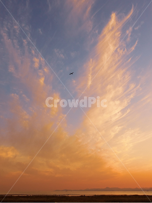 석양,노을,비행기,구름,날개,wings,nature,자연,outdoors,하늘,sky,sunset,plane